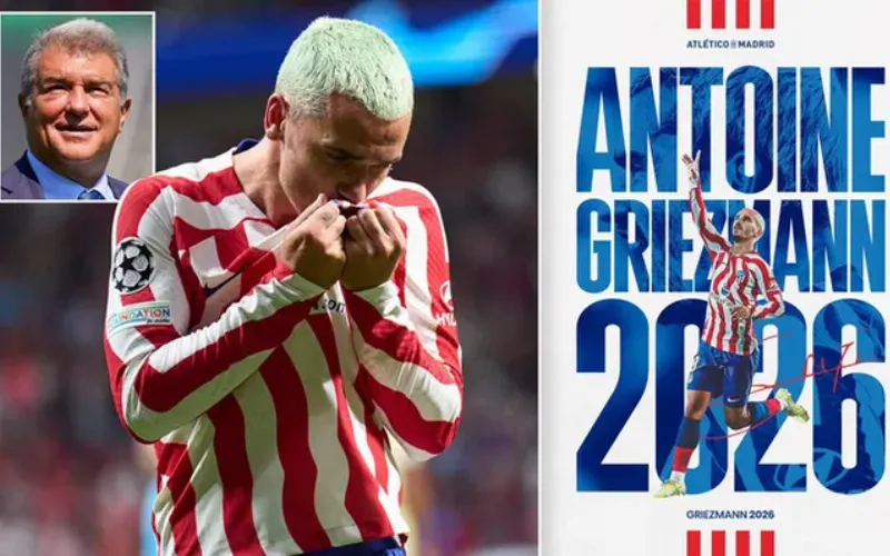 Antoine Griezmann trở lại Atletico Madrid